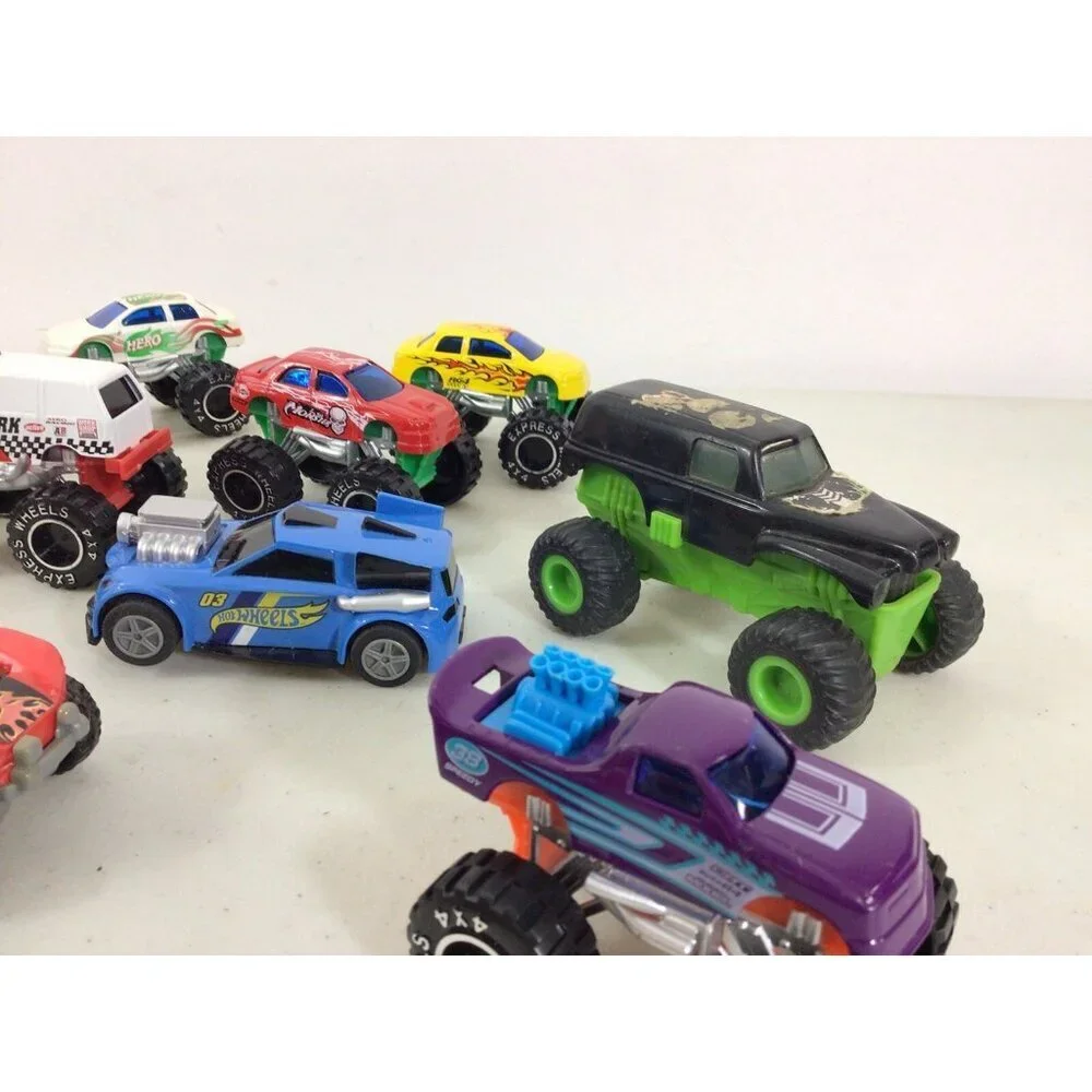 Hot Wheels Lot Of 10 Monster Truck Cars as Shown